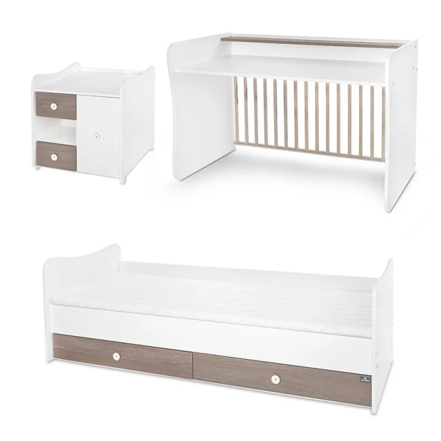 Bed minimax 190/72 color white/brown new