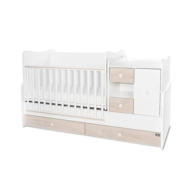 Bed minimax 190/72 color white/light oak new