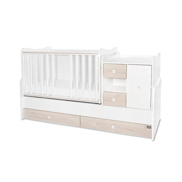 Bed minimax 190/72 color white/light oak new