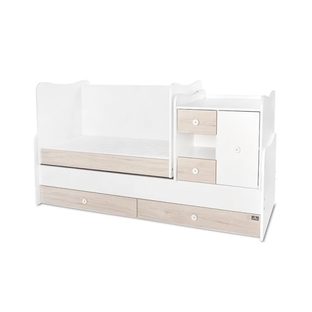 Bed minimax 190/72 color white/light oak new