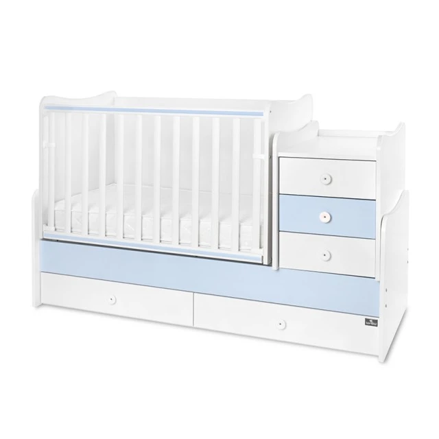 Легло maxi plus new 70/160  бяло/baby blue-3box