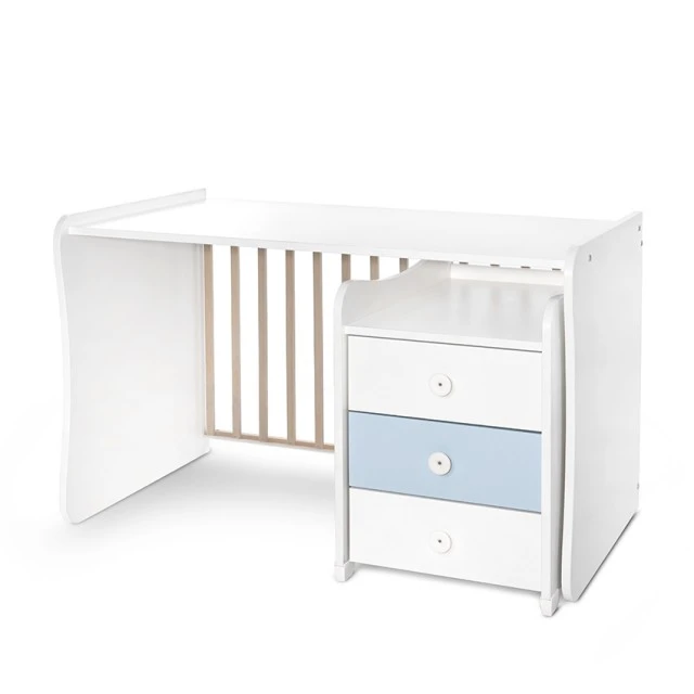 Легло maxi plus new 70/160  бяло/baby blue-3box