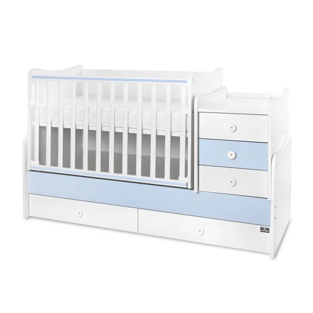 Легло maxi plus new 70/160  бяло/baby blue-3box