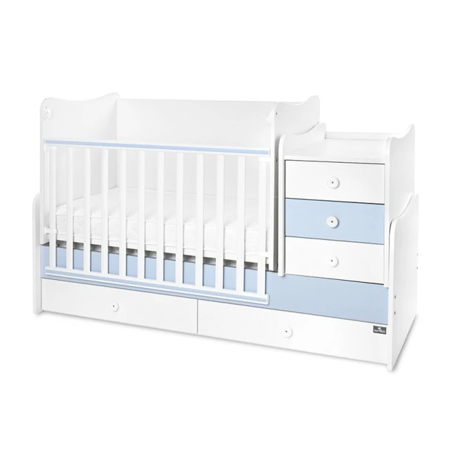 Легло maxi plus new 70/160  бяло/baby blue-3box
