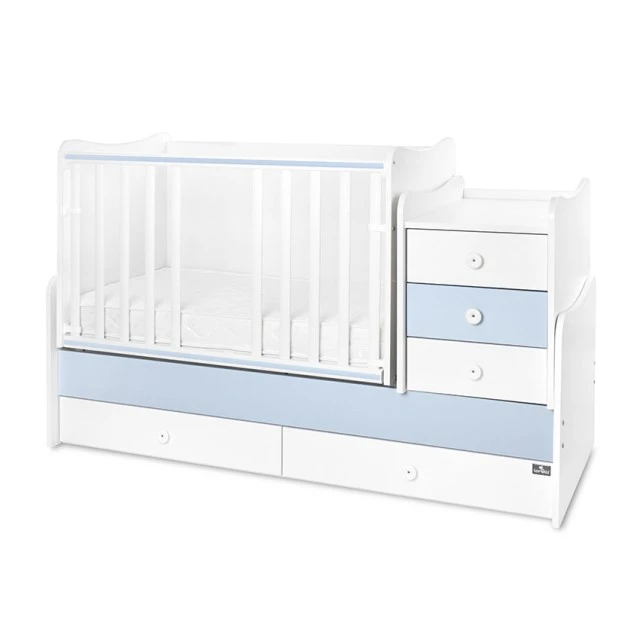 Легло maxi plus new 70/160  бяло/baby blue-3box