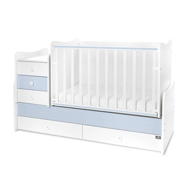 Легло maxi plus new 70/160  бяло/baby blue-3box
