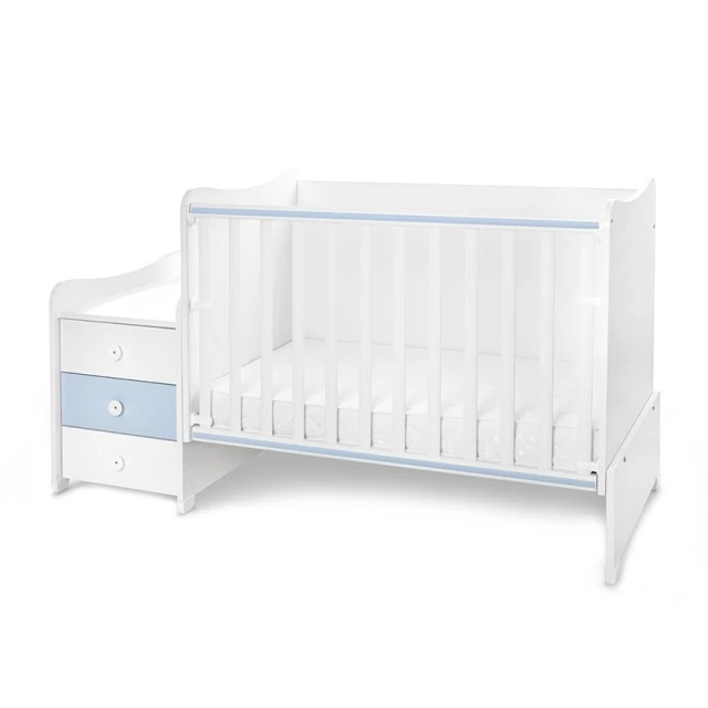 Легло maxi plus new 70/160  бяло/baby blue-3box