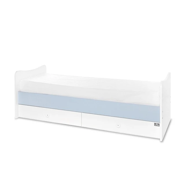 Легло maxi plus new 70/160  бяло/baby blue-3box