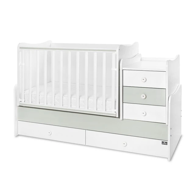 Легло maxi plus new 70/160  бяло/milky green-3box