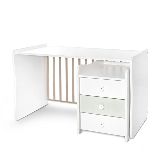 Легло maxi plus new 70/160  бяло/milky green-3box