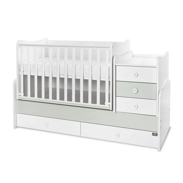 Легло maxi plus new 70/160  бяло/milky green-3box