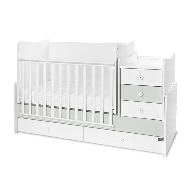 Легло maxi plus new 70/160  бяло/milky green-3box