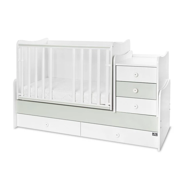 Легло maxi plus new 70/160  бяло/milky green-3box