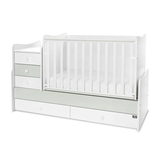 Легло maxi plus new 70/160  бяло/milky green-3box
