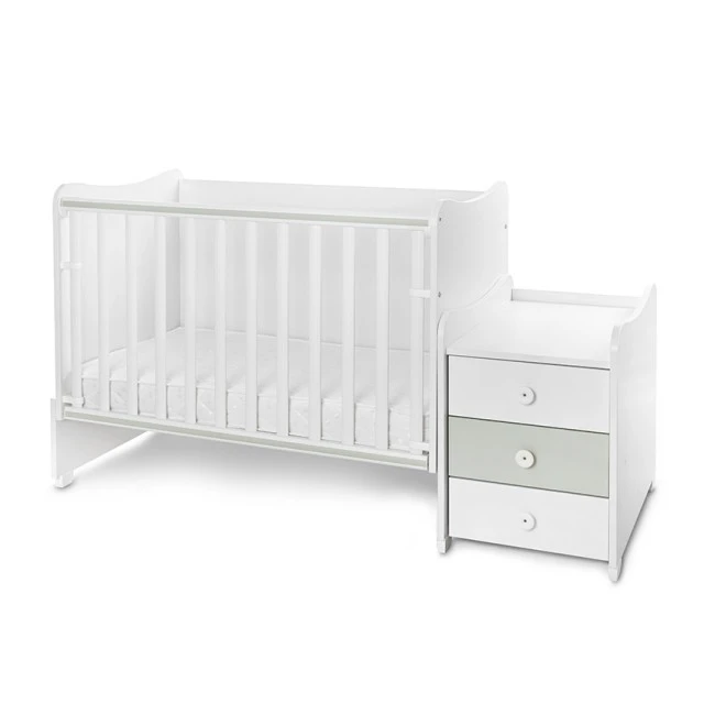 Легло maxi plus new 70/160  бяло/milky green-3box