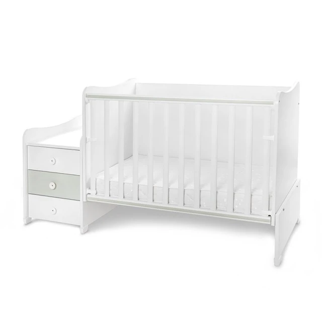 Легло maxi plus new 70/160  бяло/milky green-3box
