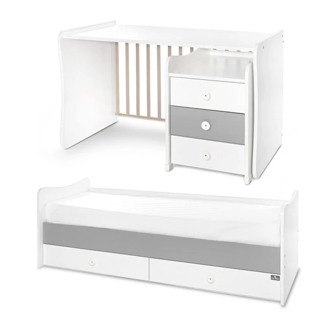 Легло maxi plus new 70/160 бяло/stone grey-3box