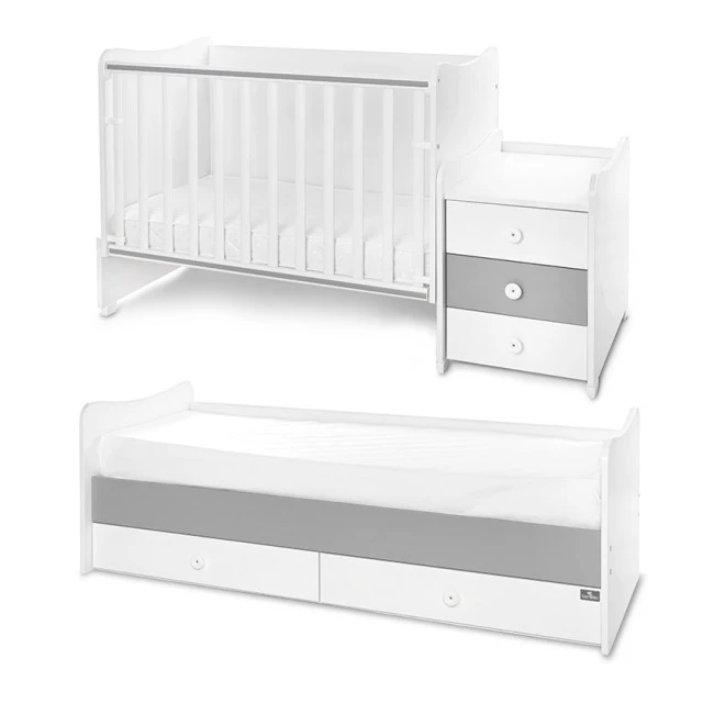 Легло maxi plus new 70/160 бяло/stone grey-3box