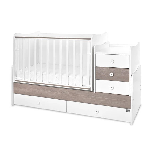 Легло maxi plus new 70/160 бяло/кафе-3box