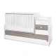 Легло maxi plus new 70/160 бяло/кафе-3box