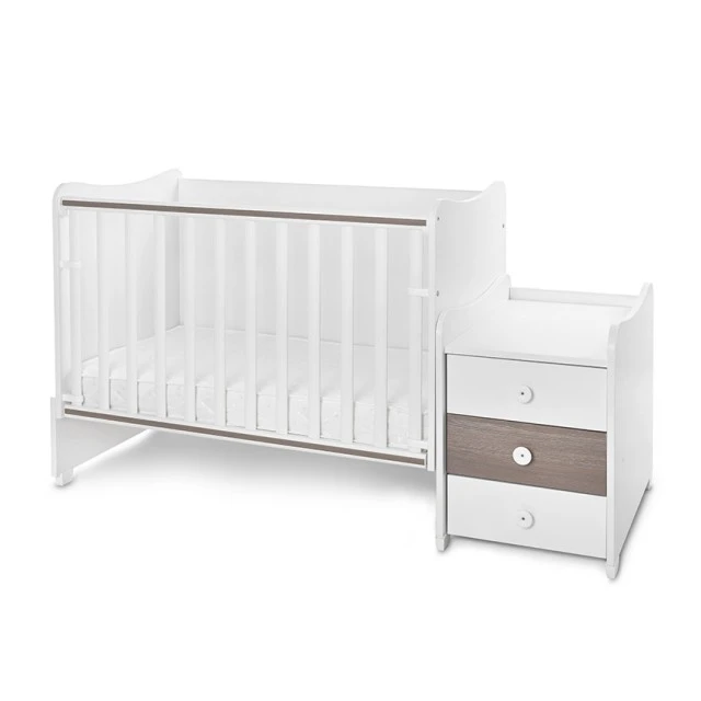 Легло maxi plus new 70/160 бяло/кафе-3box