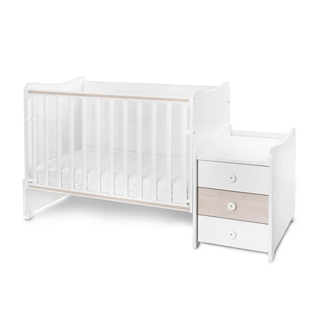 Bed maxi plus new 70/160 white/light oak-3box