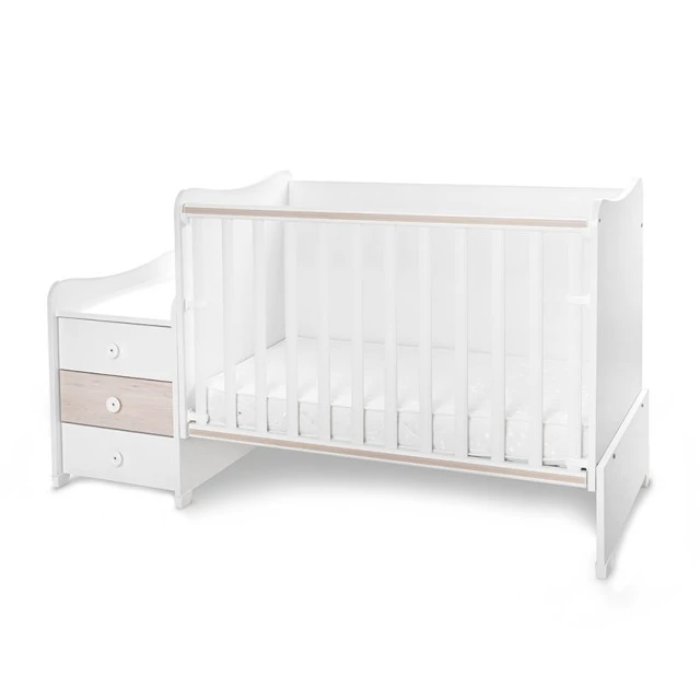 Bed maxi plus new 70/160 white/light oak-3box