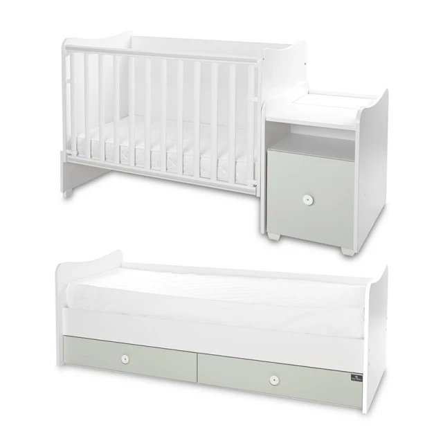 Легло trend plus 70/160 цвят бяло/milky green-3box