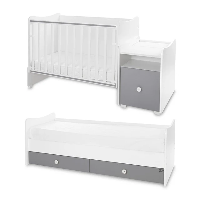 Легло trend plus 70/160 цвят бяло/stone grey-3box