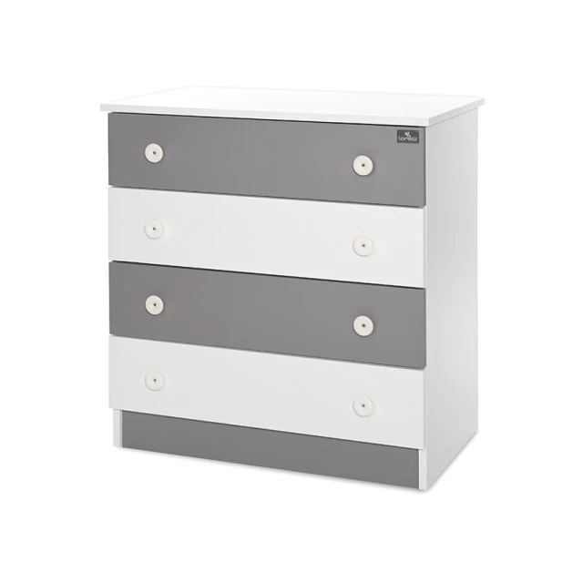 Chest of drawers new white/stone grey