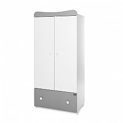 Wardrobe exclusive white/stone grey