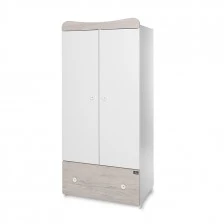 Wardrobe exclusive white/light oak new