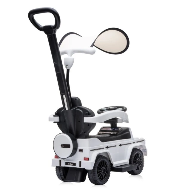 Ride-on car mercedes-g350d + handle + canopy white