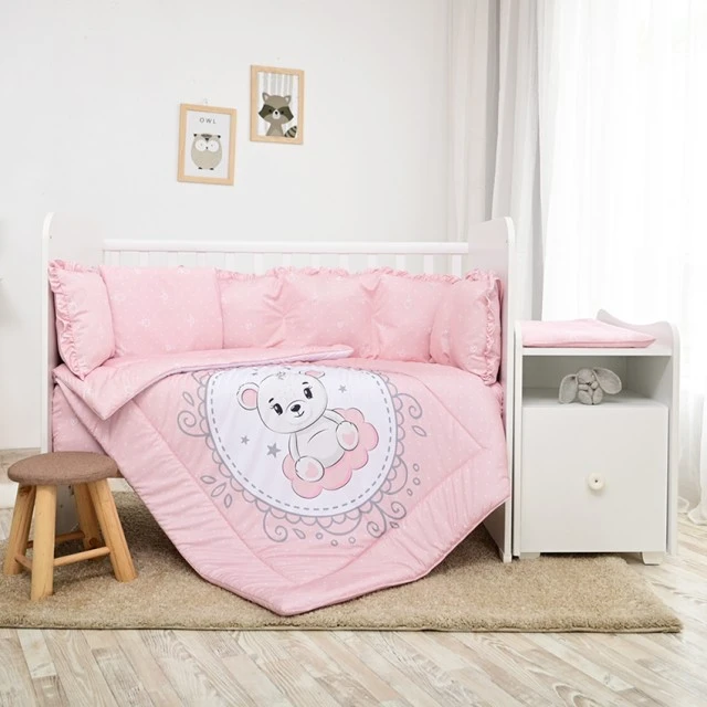 Bed set trend ranfors bear pink