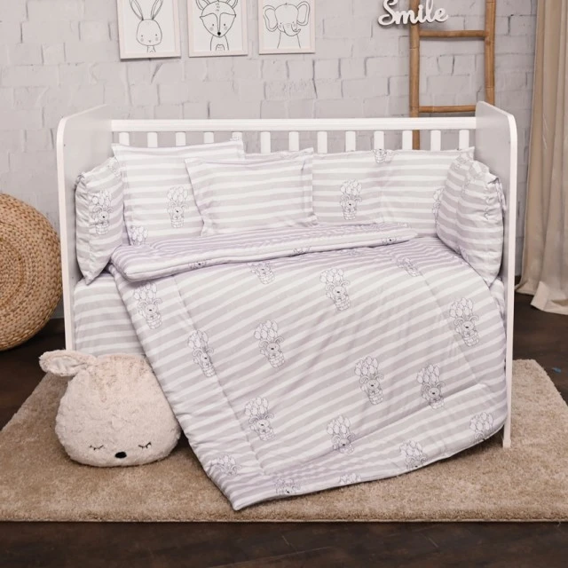 Set of 5 pieces large Ranfors gray stripe s