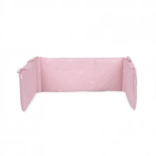 Small cot bumper ranforce Teddy pink