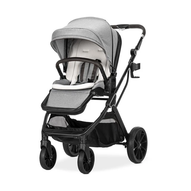 Бебешка количка GLORY 2in1 GREY+АДАПТОРИ с кош за новоро