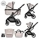 Бебешка количка GLORY 2in1 BEIGE+АДАПТОРИ с кош за новор