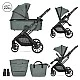 Baby stroller GLORY 2in1 GREEN + adapters with carrycot