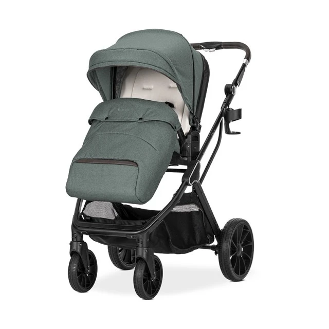 Baby stroller GLORY 2in1 GREEN + adapters with carrycot