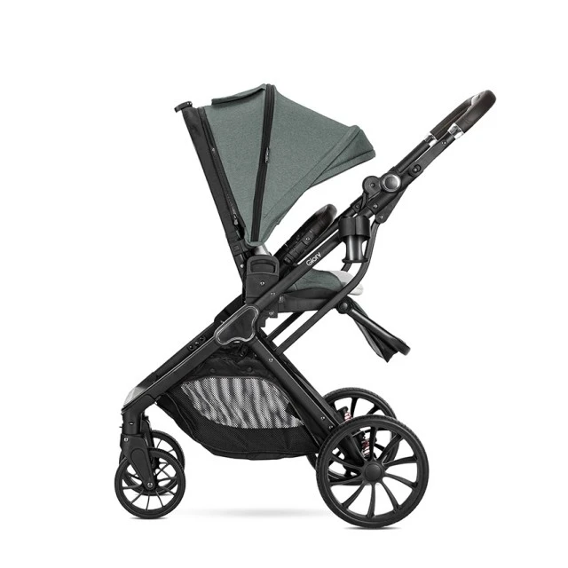 Baby stroller GLORY 2in1 GREEN + adapters with carrycot