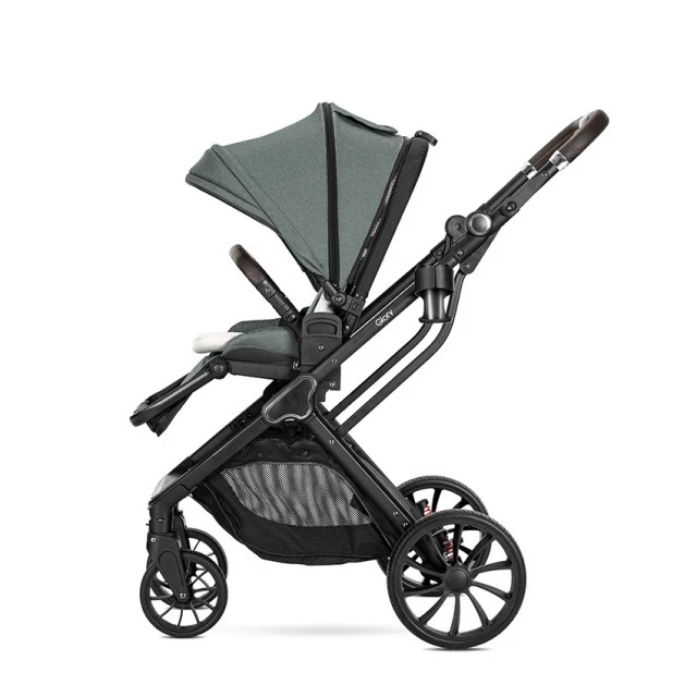 Baby stroller GLORY 2in1 GREEN + adapters with carrycot