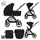 Бебешка количка VENICE 2в1 до 22 кг BLACK с кош за новор