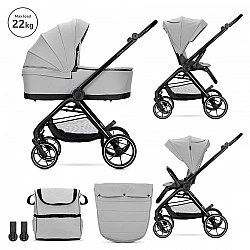 Бебешка количка VENICE 2в1 до 22 кг GREY с кош за новоро