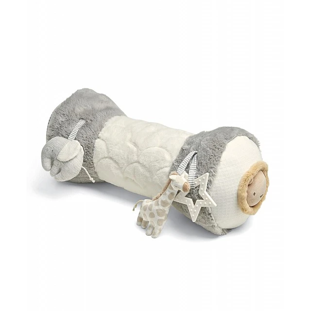 Mamas & Papas Tummy Time Roll toy - Welcome to the world Grey