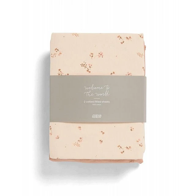 Mamas & Papas Set of 2 fitted sheets 70x142 cm - Wildflower