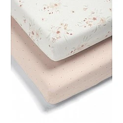 Mamas & Papas Долен чаршаф с ластик за легло 2 броя 70x142см - Floral