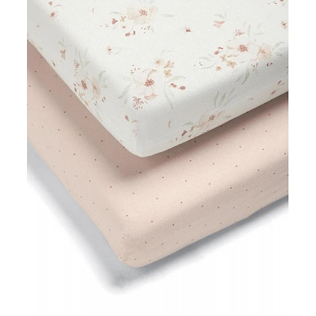 Mamas & Papas Set of 2 fitted sheets 70x142 cm - Floral
