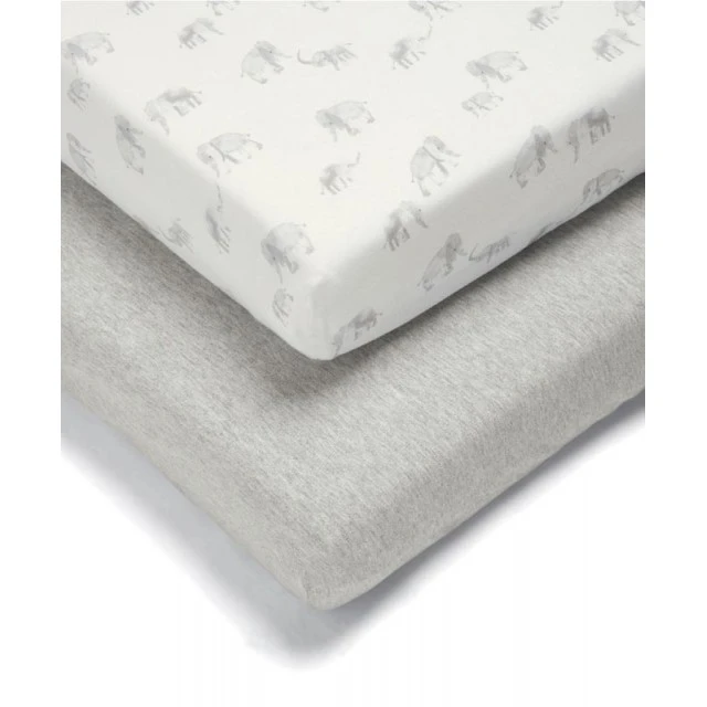 Mamas & Papas Set of 2 fitted sheets 70x142 cm - Elephant