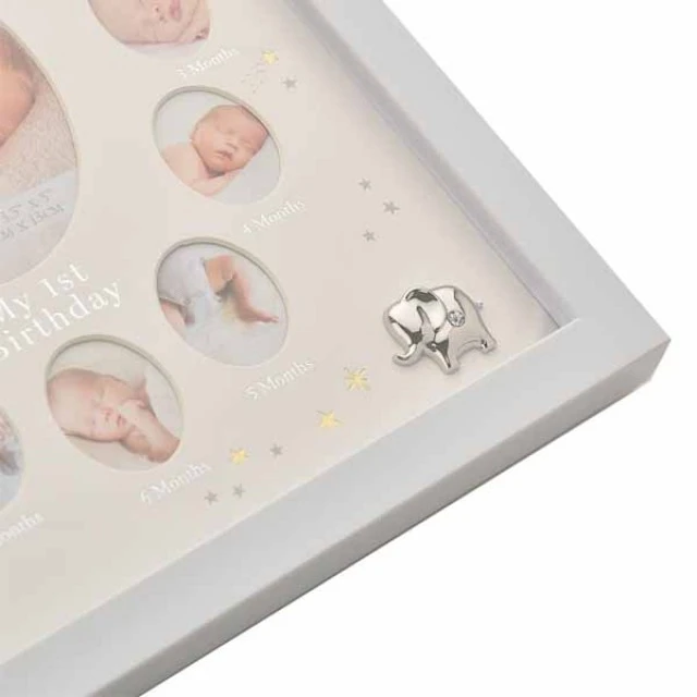 Widdop Bambino Рамка за снимки Моята първа годинка - Silver Icons